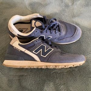 Blue New Balance running shoes